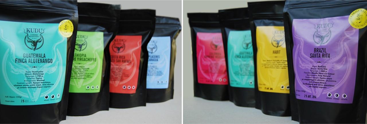 Kudu coffee roasters packaging design