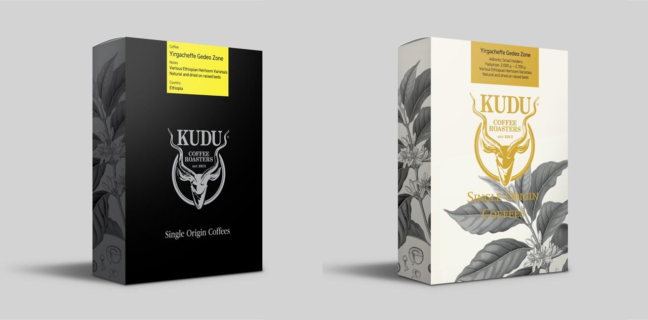 Kudu coffee roasters packaging design