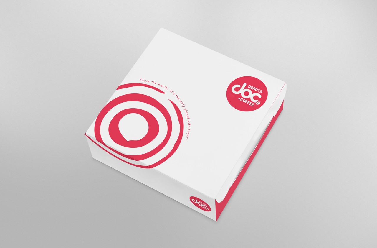 DOC Donuts+Coffee box design